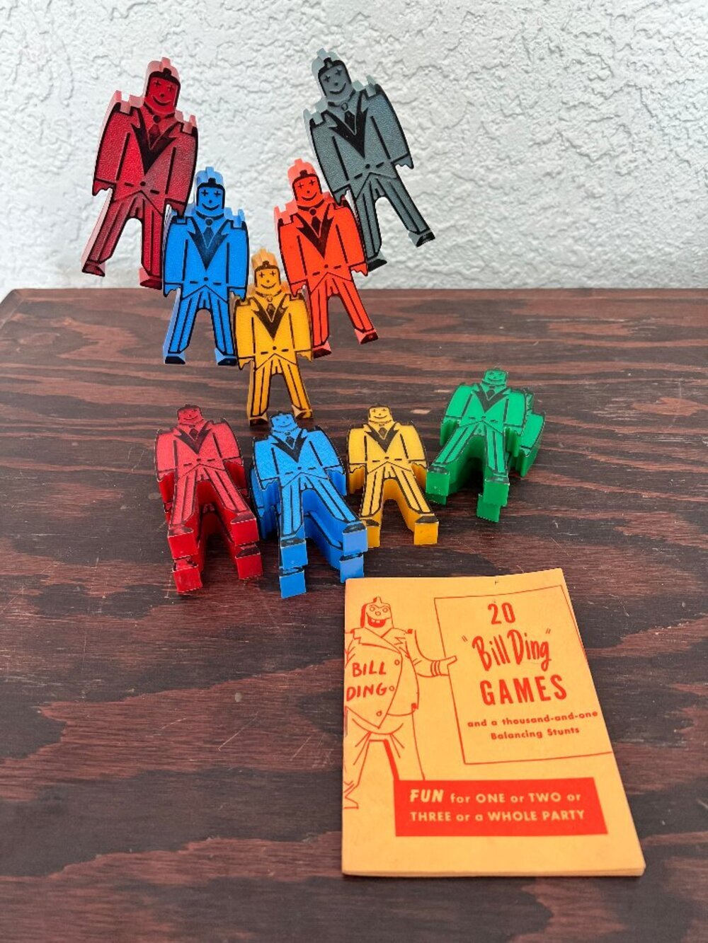 Vintage Bill Ding Balancing Clown Toy 12 pieces - Picture 5 of 5